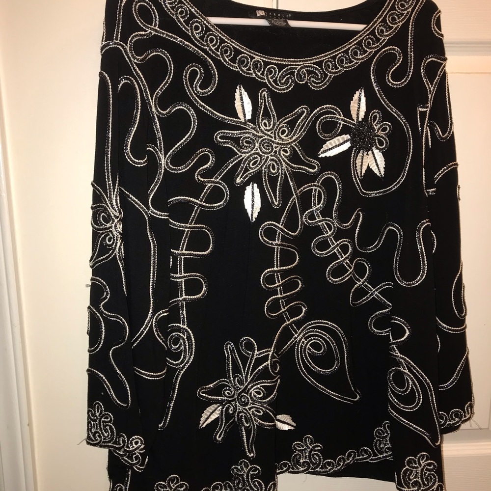 Hand Stitched Knit Top